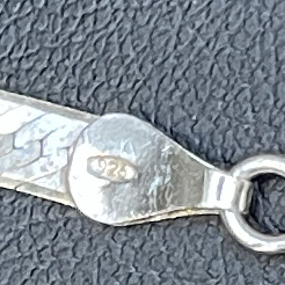 Sterling Silver 925 Milor Italy Herringbone Diamond Cut Necklace 26”L 12.9g - Picture 6 of 8